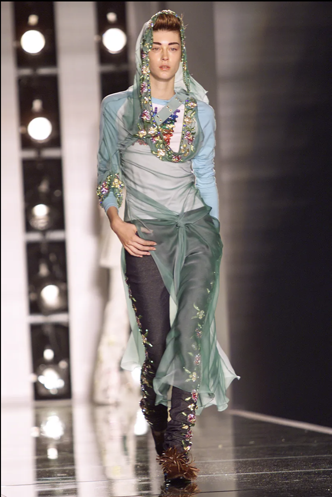 2002 Spring/Summer Runway Christian Dior by John Galliano Beaded 2002 Spring/Summer Runway Christian Dior by John Galliano Beaded